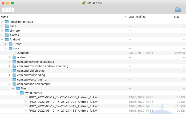Export to the app directory